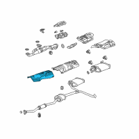 OEM Honda Crosstour Plate A, FR. Floor Heat Baffle Diagram - 74601-TA0-A00