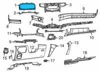 OEM Jeep Grand Wagoneer BEZEL-INSTRUMENT CLUSTER Diagram - 6UD79TX7AA