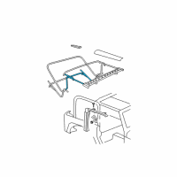 OEM 2010 Jeep Wrangler Pivot-Folding Top Side Bow Diagram - 68003643AA