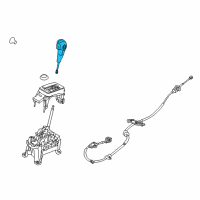 OEM Mercury Shift Knob Diagram - 9E5Z-7213-AA