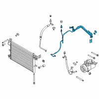 OEM Ford Explorer Evaporator Tube Diagram - EB5Z-19A834-B
