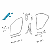 OEM Toyota Camry Windshield Pillar Trim Diagram - 62210-06340-B3