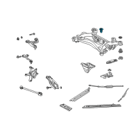 OEM Lexus Cushion, Rear Suspension Member Body Mounting, Front Diagram - 52271-24060