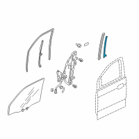 OEM 2003 Honda Pilot Sash, L. FR. Door Center (Lower) Diagram - 72271-S9V-A01