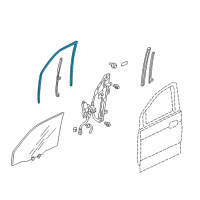 OEM 2006 Honda Pilot Channel, Left Front Door Run Diagram - 72275-S9V-A01