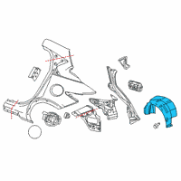 OEM 2017 Infiniti QX30 Protector-Rear Wheel House, RH Diagram - 76748-5DA0A