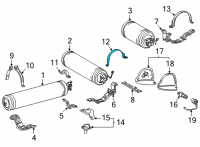 OEM 2022 Toyota Mirai Tank Strap Diagram - 77B0A-62010