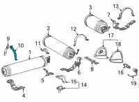 OEM Toyota Mirai Tank Strap Diagram - 77B09-62010