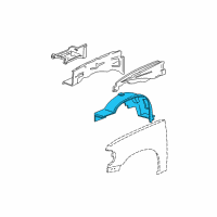 OEM 1996 Ford Explorer Fender Liner Diagram - F67Z-16054-AA