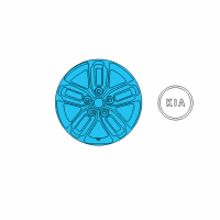 OEM Kia Optima Wheel Hub Cap Assembly Diagram - 529602T100