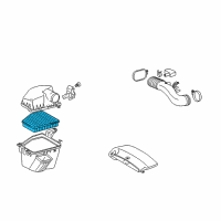 OEM Lexus GS460 Air Cleaner Filter Element Sub-Assembly Diagram - 17801-38041