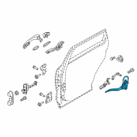 OEM Kia Sorento Rear Door Latch Assembly, Left Diagram - 81410C5000