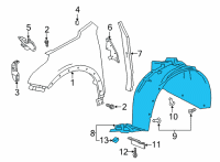 OEM 2022 Buick Envision Fender Liner Diagram - 84951620