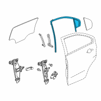 OEM 2012 Chevrolet Sonic Run Weatherstrip Diagram - 42550305