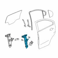 OEM 2016 Chevrolet Sonic Window Regulator Diagram - 95391139