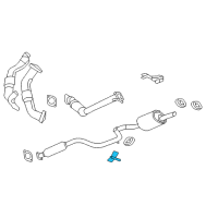 OEM 2014 Chevrolet Impala Limited Muffler W/Tailpipe Hanger Diagram - 10317179