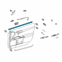 OEM Lexus CT200h WEATHERSTRIP, Front Door Diagram - 68171-76010