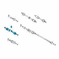 OEM Hyundai Accent Joint Kit-Front Axle Differential Side RH Diagram - 49535-1R001