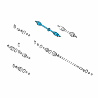 OEM 2014 Hyundai Accent Shaft Assembly-Drive, RH Diagram - 49501-1R050