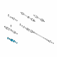 OEM 2013 Hyundai Accent Boot Kit-Front Axle Differential Side RH Diagram - 49542-1R001