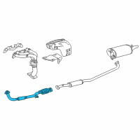 OEM 2000 Toyota Solara Converter & Pipe Diagram - 17410-03130