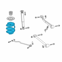 OEM 2018 Jeep Wrangler Rear Coil Spring Diagram - 68253590AA