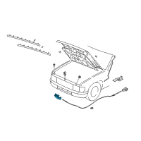 OEM Nissan Pathfinder Male Assy-Hood Lock Diagram - 65601-0W001