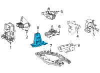 OEM 2018 Toyota Mirai Side Support Diagram - 51025-62010