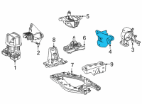 OEM 2018 Toyota Mirai Rear Bracket Diagram - G2321-62010