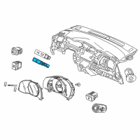 OEM Honda HR-V Switch Assembly, Hazard Diagram - 35510-T5R-A01