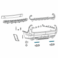 OEM 2020 Dodge Challenger Reflector-FASCIA Diagram - 68211188AA