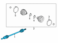 OEM 2020 Buick Encore GX Axle Assembly Diagram - 60005021