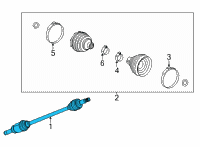 OEM 2021 Chevrolet Trailblazer Axle Assembly Diagram - 60005021