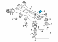 OEM 2022 BMW Z4 Axle Beam Mount Diagram - 33316899167