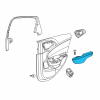 OEM 2017 Chrysler 200 Rear Door Trim Armrest Diagram - 1YZ681BBAC