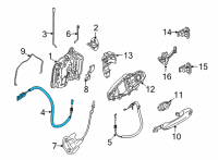OEM 2022 BMW X6 BOWDEN CABLE DOOR HANDLE FRO Diagram - 51-21-7-474-627