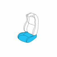 OEM Dodge Viper Front Seat Cushion Diagram - XD011X9AA