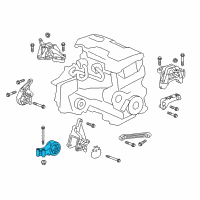 OEM Buick Cascada Rear Transmission Mount Diagram - 13376975