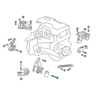 OEM 2011 Cadillac SRX Mount Bolt Diagram - 11589283