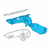 OEM 2019 Lexus GS F Exhaust Manifold Sub-Assembly, Right Diagram - 17104-38090