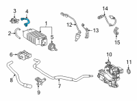 OEM Toyota Highlander Vent Hose Diagram - 77404-0E100