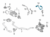 OEM 2022 Toyota Sienna Lower Oxygen Sensor Diagram - 89467-0R100