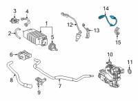 OEM 2021 Toyota Sienna Lower Oxygen Sensor Diagram - 89467-0R100