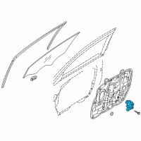 OEM 2017 Hyundai Elantra GT Motor Assembly-Front Power Window, LH Diagram - 82450-A5010