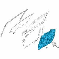 OEM 2017 Hyundai Elantra GT Front Left Window Regulator Diagram - 82471-A5011