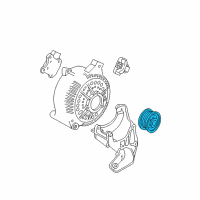 OEM 1995 Mercury Cougar Pulley Diagram - FO7Z-10344-A