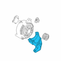 OEM 1995 Ford Bronco Air Injection Reactor Pump Mount Bracket Diagram - F6TZ-10A313-CA