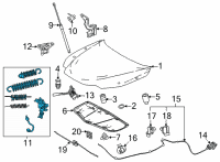 OEM Lexus NX350h LOCK ASSY, HOOD Diagram - 53510-78060