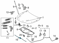 OEM Lexus NX350h JUNCTION ASSY, HOOD Diagram - 53640-78010