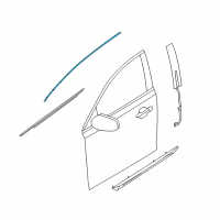 OEM 2015 Lincoln MKS Frame Molding Diagram - 8A5Z-5420550-A